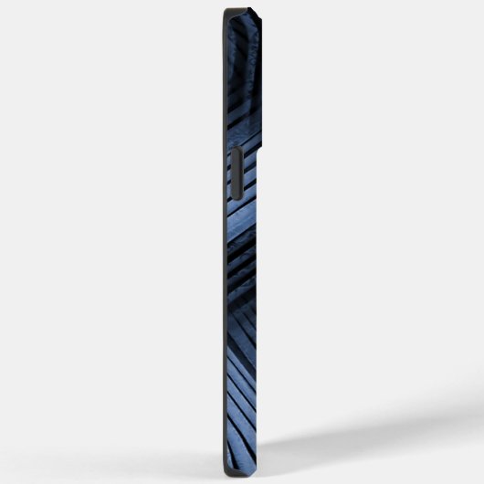 Zwart en Blauw Diagonaal Abstract Case-Mate iPhone Case (Achterkant / Rechts)