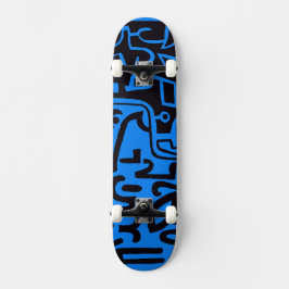 Zwart en Blauw Extreme Sporten Surfer Skateboard