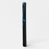 Zwart en blauw fractal kunsthonnettas Case-Mate iPhone case (Achterkant/links)