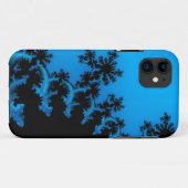 Zwart en blauw fractal kunsthonnettas Case-Mate iPhone case (Achterkant (horizontaal))
