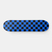 Zwart en blauw gecheckt skateboard (Horizontaal)
