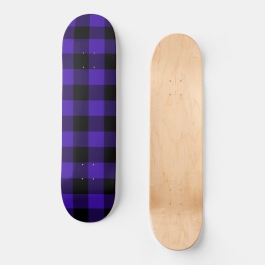 Zwart en blauw gecontroleerd skateboard (Voorkant)