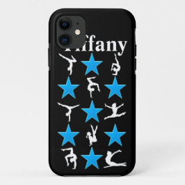 ZWART EN BLAUW GEPERSONALISEERDE GYMNASTIEK IPHONE Case-Mate iPhone CASE