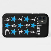 ZWART EN BLAUW GEPERSONALISEERDE GYMNASTIEK IPHONE Case-Mate iPhone CASE (Achterkant (horizontaal))