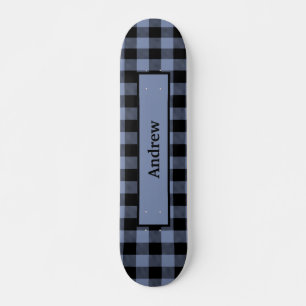 Zwart en blauw geruit, Buffalo Plaid, Houthakker Persoonlijk Skateboard