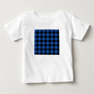 Zwart en blauw geruit buffelpatroon