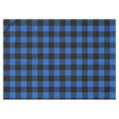 Zwart en blauw geruit buffelpatroon tafelkleed (Voorkant (Horizontaal))