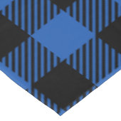 Zwart en blauw geruit buffelpatroon tafelkleed (Gekanteld)