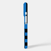 Zwart en Blauw Geruit Gestreept Gepersonaliseerd Case-Mate iPhone Case (Achterkant / Links)