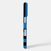 Zwart en Blauw Geruit Gestreept Gepersonaliseerd Case-Mate iPhone Case (Achterkant / Rechts)
