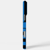 Zwart en Blauw Geruit Gestreept Gepersonaliseerd Case-Mate iPhone Case (Achterkant / Rechts)
