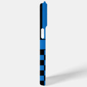 Zwart en Blauw Geruit Gestreept Gepersonaliseerd Case-Mate iPhone Case (Achterkant / Rechts)