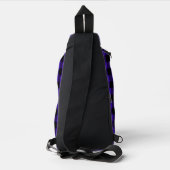 Zwart en Blauw Geruit Sling Bag (Achterkant)