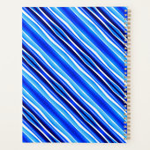 Zwart en blauw geschilderde strepen planner (Achterkant)