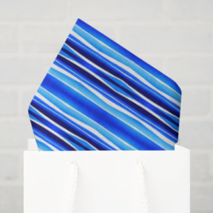 Zwart en blauw geschilderde strepen tissuepapier