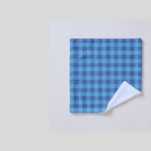 Zwart en Blauw Gingham wasdoek Washandje