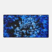 Zwart en Blauw Glas Abstract met Vortex Bureaumat (Voorkant)