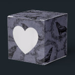 Zwart en Blauw  Grunge Raven Bedankdoosjes<br><div class="desc">gunstbox met zwarte en blauwe accenten.</div>