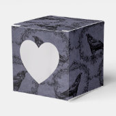 Zwart en Blauw Grunge Raven Bedankdoosjes (Voorkant Zijde)