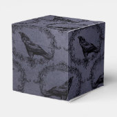 Zwart en Blauw  Grunge Raven Bedankdoosjes (Achterkant)