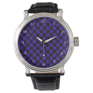 Zwart en blauw horloge