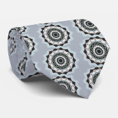 Zwart en Blauw Mandala Stropdas (Opgerold)
