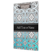 Zwart en blauw Mandala Zen Persoonlijk Klembord (Links)