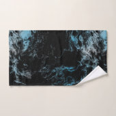 zwart en blauw Marmer abstract Bad Handdoek (Handdoek)