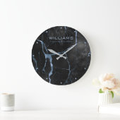 Zwart en Blauw Marmer Minimale Klokken Gepersonali (Huis)