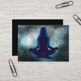 Zwart en Blauw Meditatie Yoga Zakelijke Kaarten Visitekaartje