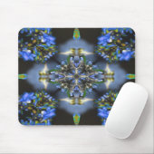 Zwart en blauw muismat (Met muis)