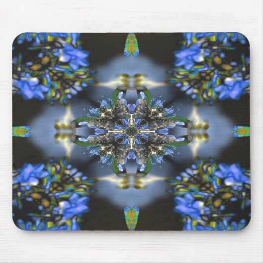 Zwart en blauw muismat (Voorkant)