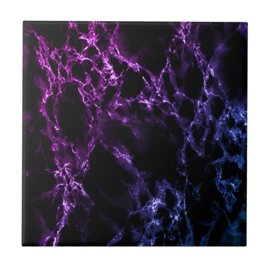 Zwart en Blauw Paarse Marmeren Steen Keramische Te Tegeltje (Voorkant)