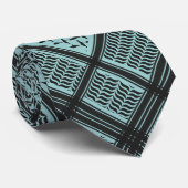 Zwart en BLAUW Palestijnse keffiyeh Stropdas (Opgerold)