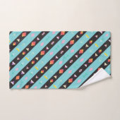 Zwart en blauw Patroon mix Bad Handdoek (Handdoek)