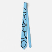 Zwart en blauw samengesmolten abstract stropdas (Voorkant)