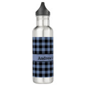 Zwart en blauw speldenstang, buffelstang, berenhef waterfles  (Links)