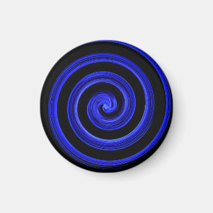 Zwart en blauw spiraal magneet