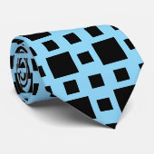 Zwart en blauw stropdas (Opgerold)