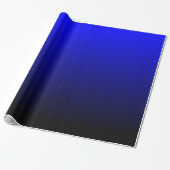 Zwart en blauw verloop cadeaupapier (Uitgerold)