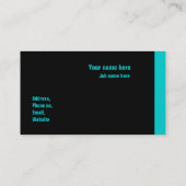 Zwart en blauw visitekaartje (Achterkant)