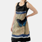  zwart en blauw vlinder Schort (Insitu)