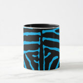 Zwart en blauw zebrastrepen mok (Midden)