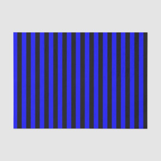 Zwart en Blauwe Strepen Tissuepapier (Voorkant)