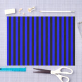 Zwart en Blauwe Strepen Tissuepapier (Craft)