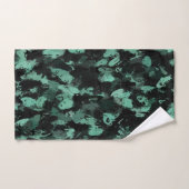 Zwart en Blauwgroen Bad Handdoek (Handdoek)
