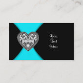 Zwart en Blauwgroen blauw Visitekaartje (Achterkant)