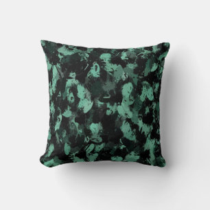 Zwart en Blauwgroen Kussen