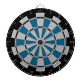 Zwart en Blauwgroen met Grey Stack Regulation Dartbord (Voorkant)