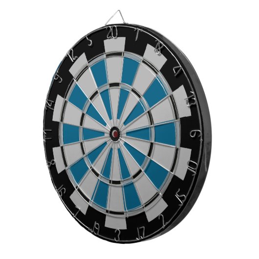 Zwart en Blauwgroen met Grey Stack Regulation Dartbord (Voorkant Rechts)